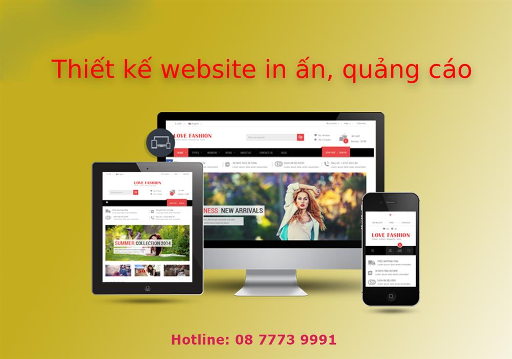 Thiết kế website dịch vụ in và làm biển quảng cáo